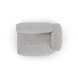 Martina Modulares Sofa Sitzelement, Rechte Seite, Sitztiefe 90 cm, aus Boucle in Silber (Monet Silver), 160x120 cm von Micadoni – Bild 5