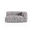 Martina Modulares Sofa Sitzelement, Rechte Seite, Sitztiefe 90 cm, aus Cord in Hellgrau (Tilia 86), 160x120 cm von Micadoni – Bild 1