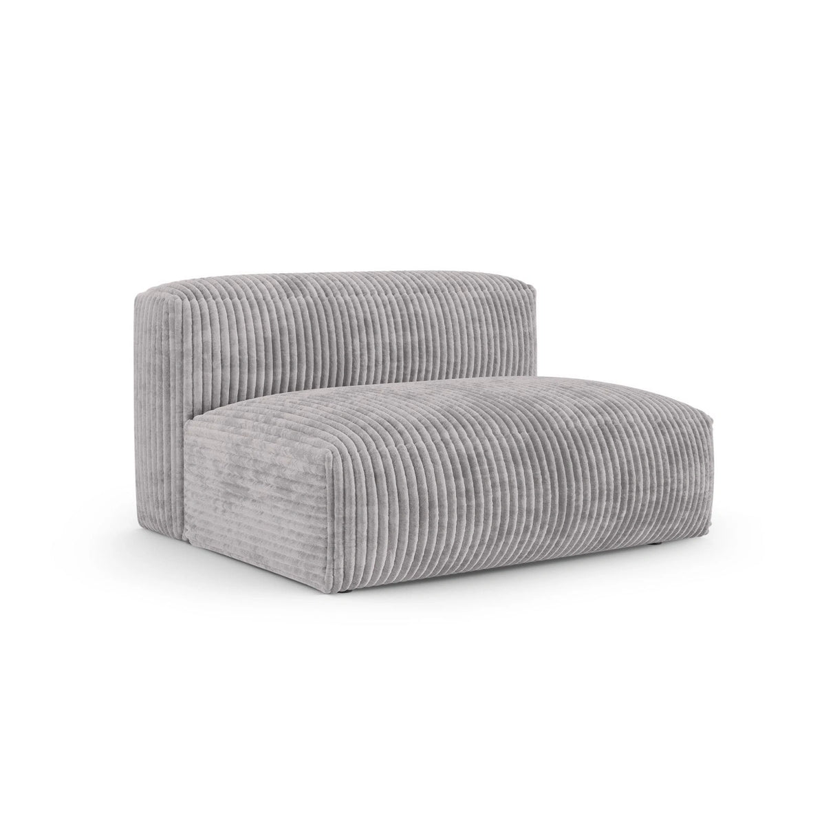 Martina Modulares Sofa Sitzelement, Rechte Seite, Sitztiefe 90 cm, aus Cord in Hellgrau (Tilia 86), 160x120 cm von Micadoni – Bild 3