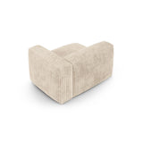 Martina Modulares Sofa Sitzelement, Rechte Seite, Sitztiefe 90 cm, aus Cord in Leichtes Beige (Tilia 03), 120x120 cm von Micadoni – Bild 4