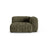 Martina Modulares Sofa Sitzelement, Rechte Seite, Sitztiefe 90 cm, aus Cord in Moosgrün (Tilia 37), 120x120 cm von Micadoni – Bild 1