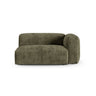 Martina Modulares Sofa Sitzelement, Rechte Seite, Sitztiefe 90 cm, aus Cord in Moosgrün (Tilia 37), 160x120 cm von Micadoni – Bild 1