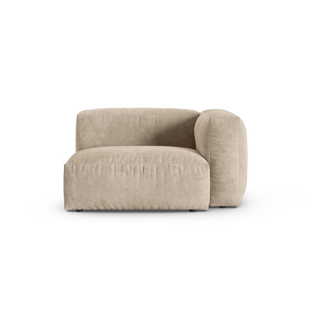 Martina Modulares Sofa Sitzelement, Rechte Seite, Sitztiefe 90 cm, aus Samt, Cord, Boucle oder Strukturstoff, 120x120 cm von Micadoni – Bild 1