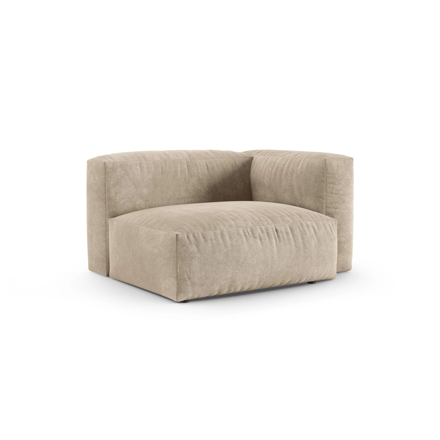Martina Modulares Sofa Sitzelement, Rechte Seite, Sitztiefe 90 cm, aus Samt, Cord, Boucle oder Strukturstoff, 120x120 cm von Micadoni – Bild 3