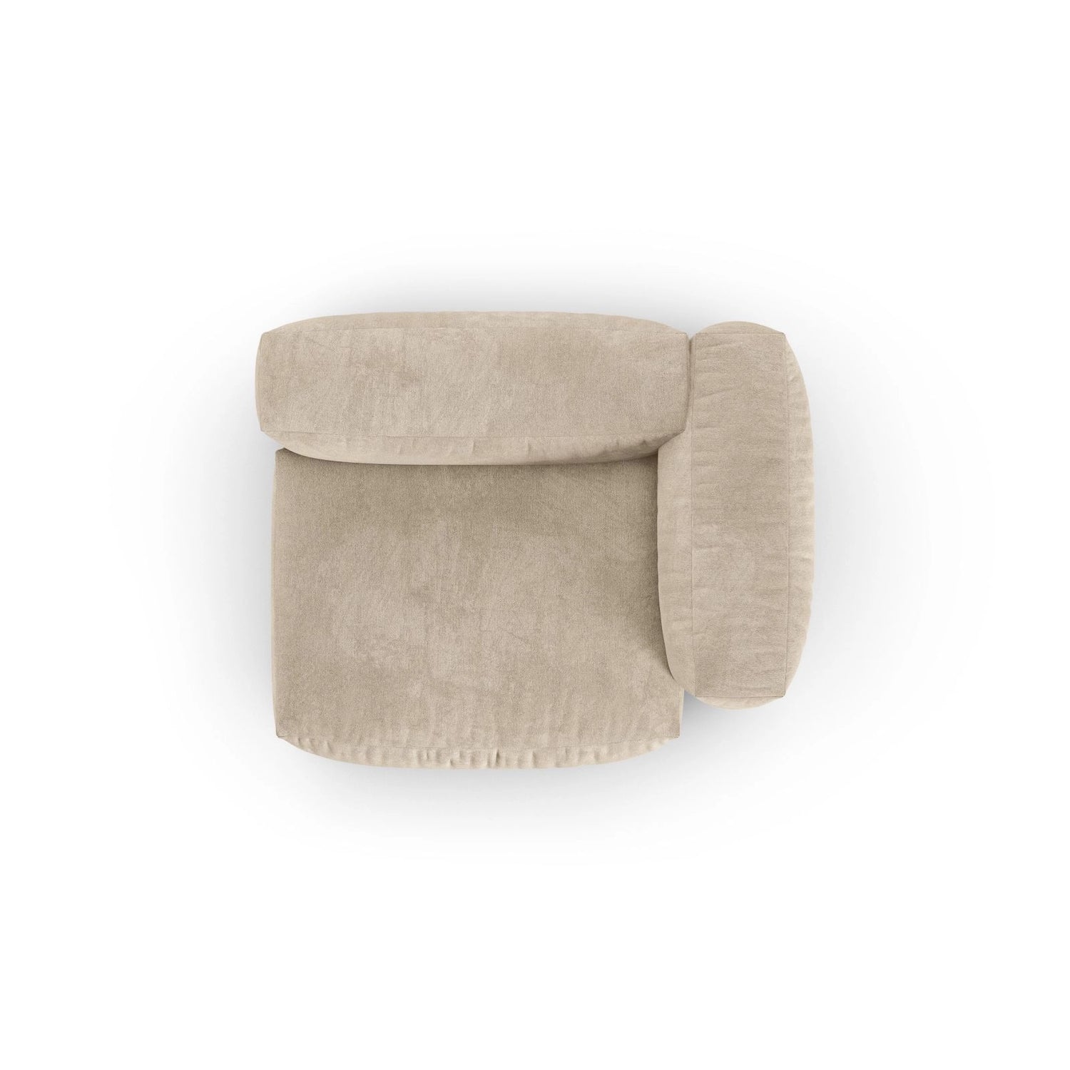 Martina Modulares Sofa Sitzelement, Rechte Seite, Sitztiefe 90 cm, aus Samt, Cord, Boucle oder Strukturstoff, 120x120 cm von Micadoni – Bild 5