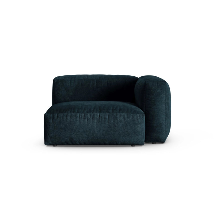 Martina Modulares Sofa Sitzelement, Rechte Seite, Sitztiefe 90 cm, aus Samt in Deep Petrol (Vogue 13), 120x120 cm von Micadoni – Bild 1