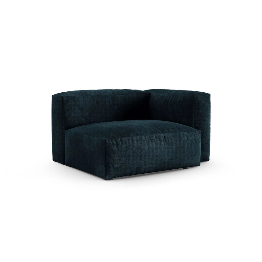 Martina Modulares Sofa Sitzelement, Rechte Seite, Sitztiefe 90 cm, aus Samt in Deep Petrol (Vogue 13), 120x120 cm von Micadoni – Bild 3