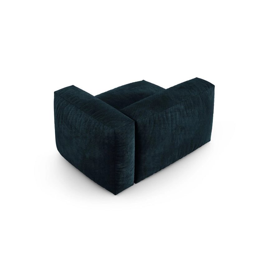 Martina Modulares Sofa Sitzelement, Rechte Seite, Sitztiefe 90 cm, aus Samt in Deep Petrol (Vogue 13), 120x120 cm von Micadoni – Bild 4