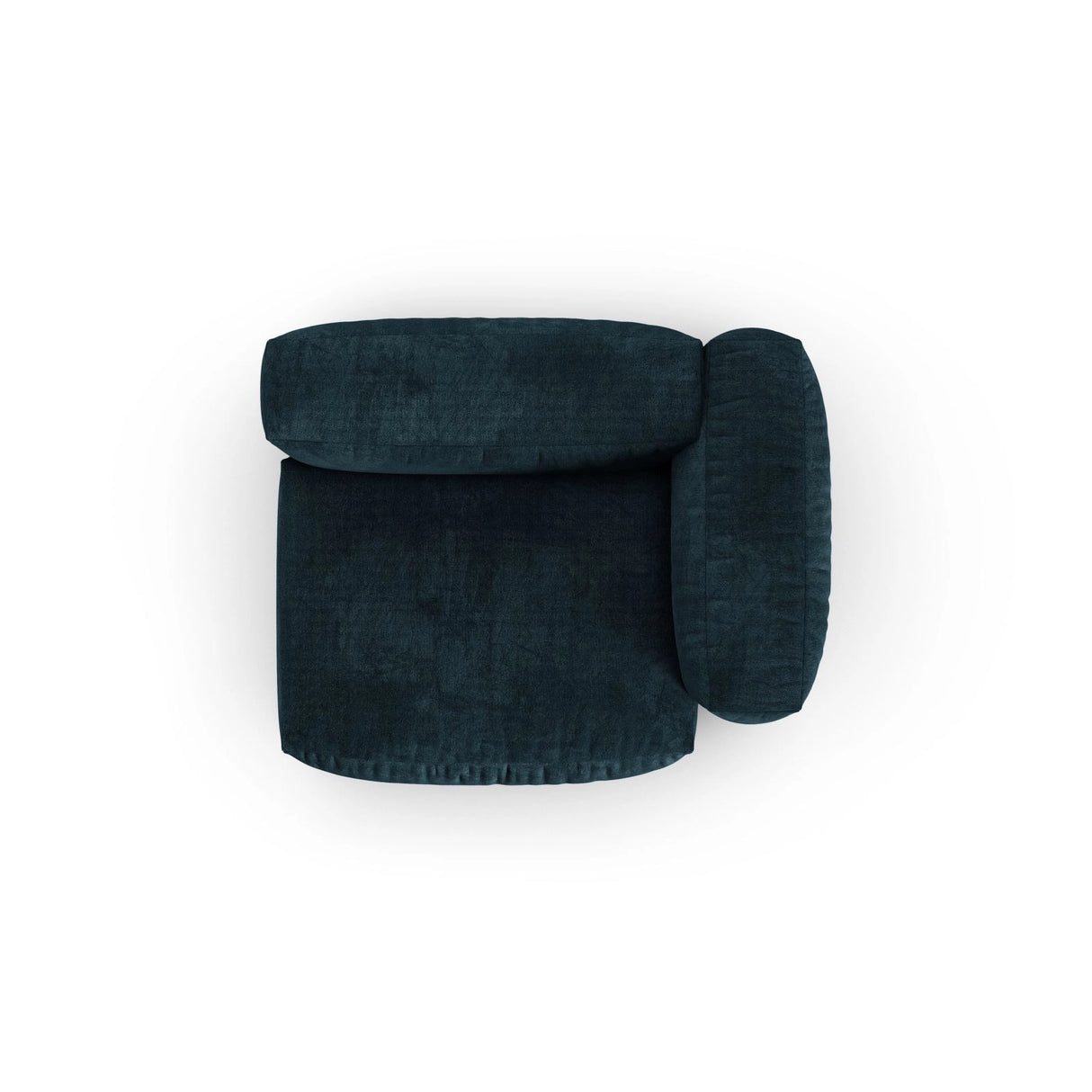 Martina Modulares Sofa Sitzelement, Rechte Seite, Sitztiefe 90 cm, aus Samt in Deep Petrol (Vogue 13), 120x120 cm von Micadoni – Bild 5
