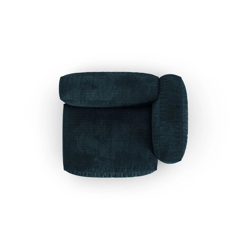 Martina Modulares Sofa Sitzelement, Rechte Seite, Sitztiefe 90 cm, aus Samt in Deep Petrol (Vogue 13), 120x120 cm von Micadoni – Bild 5