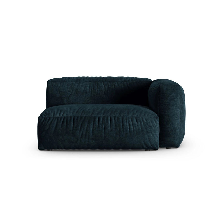 Martina Modulares Sofa Sitzelement, Rechte Seite, Sitztiefe 90 cm, aus Samt in Deep Petrol (Vogue 13), 160x120 cm von Micadoni – Bild 1