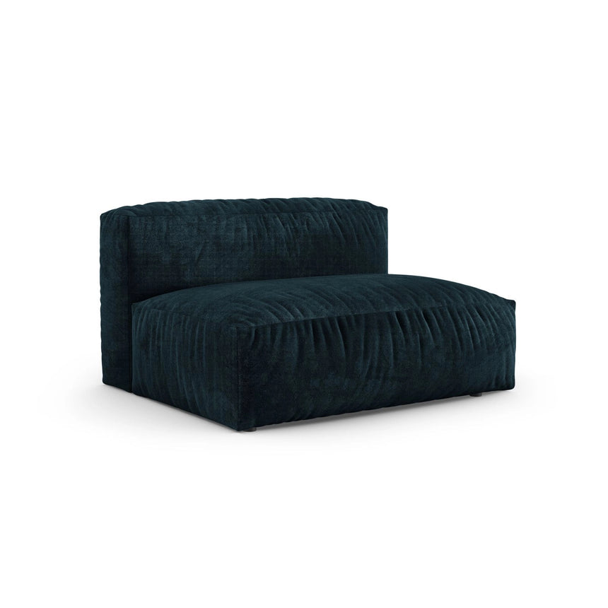 Martina Modulares Sofa Sitzelement, Rechte Seite, Sitztiefe 90 cm, aus Samt in Deep Petrol (Vogue 13), 160x120 cm von Micadoni – Bild 3