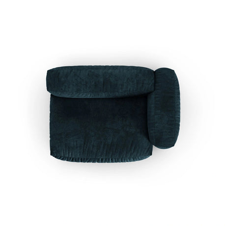 Martina Modulares Sofa Sitzelement, Rechte Seite, Sitztiefe 90 cm, aus Samt in Deep Petrol (Vogue 13), 160x120 cm von Micadoni – Bild 5