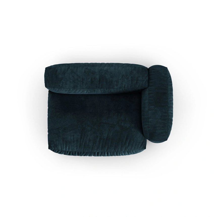 Martina Modulares Sofa Sitzelement, Rechte Seite, Sitztiefe 90 cm, aus Samt in Deep Petrol (Vogue 13), 160x120 cm von Micadoni – Bild 5