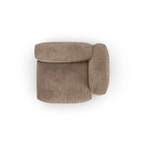 Martina Modulares Sofa Sitzelement, Rechte Seite, Sitztiefe 90 cm, aus Samt in Dunkelbeige (Vogue 3), 120x120 cm von Micadoni – Bild 5