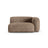 Martina Modulares Sofa Sitzelement, Rechte Seite, Sitztiefe 90 cm, aus Samt in Dunkelbeige (Vogue 3), 160x120 cm von Micadoni – Bild 1
