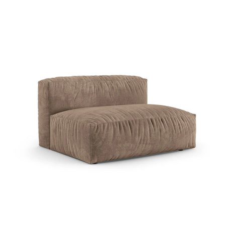 Martina Modulares Sofa Sitzelement, Rechte Seite, Sitztiefe 90 cm, aus Samt in Dunkelbeige (Vogue 3), 160x120 cm von Micadoni – Bild 3