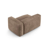 Martina Modulares Sofa Sitzelement, Rechte Seite, Sitztiefe 90 cm, aus Samt in Dunkelbeige (Vogue 3), 160x120 cm von Micadoni – Bild 4