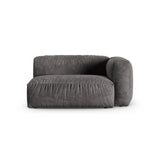 Martina Modulares Sofa Sitzelement, Rechte Seite, Sitztiefe 90 cm, aus Samt in Grau (Vogue 15), 160x120 cm von Micadoni – Bild 1