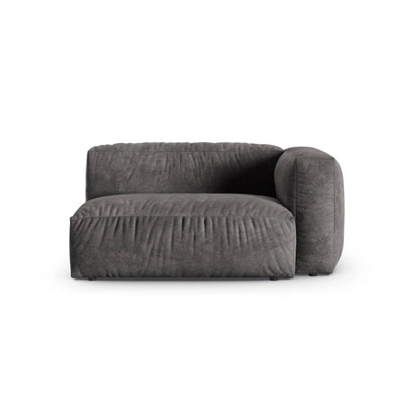 Martina Modulares Sofa Sitzelement, Rechte Seite, Sitztiefe 90 cm, aus Samt in Grau (Vogue 15), 160x120 cm von Micadoni – Bild 1