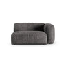Martina Modulares Sofa Sitzelement, Rechte Seite, Sitztiefe 90 cm, aus Samt in Grau (Vogue 15), 160x120 cm von Micadoni – Bild 1
