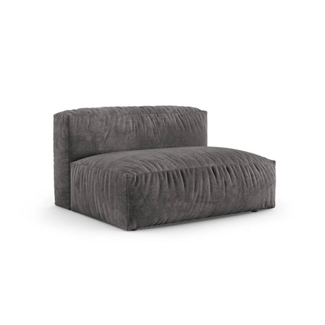 Martina Modulares Sofa Sitzelement, Rechte Seite, Sitztiefe 90 cm, aus Samt in Grau (Vogue 15), 160x120 cm von Micadoni – Bild 3