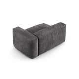 Martina Modulares Sofa Sitzelement, Rechte Seite, Sitztiefe 90 cm, aus Samt in Grau (Vogue 15), 160x120 cm von Micadoni – Bild 4