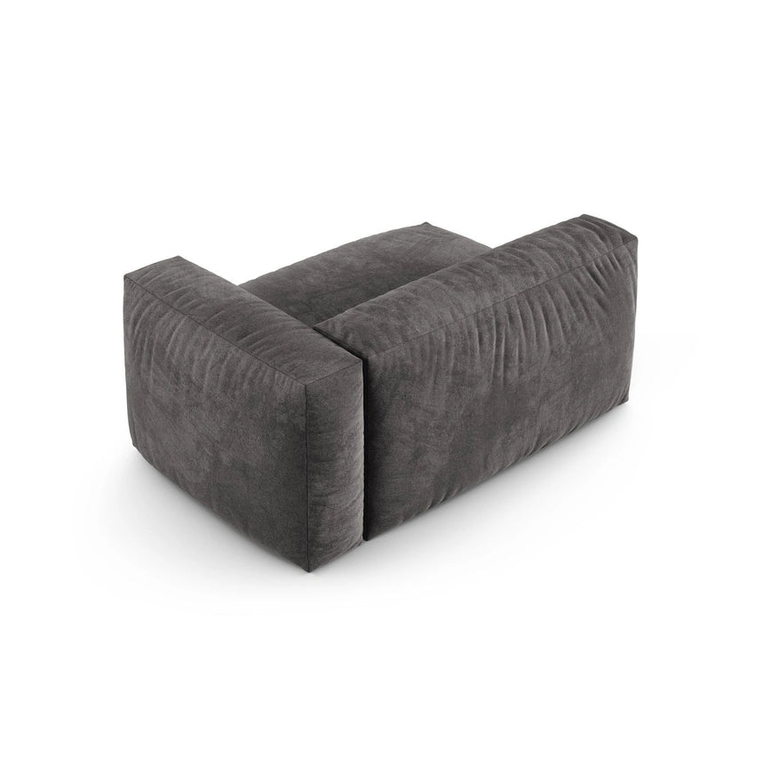 Martina Modulares Sofa Sitzelement, Rechte Seite, Sitztiefe 90 cm, aus Samt in Grau (Vogue 15), 160x120 cm von Micadoni – Bild 4