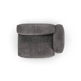 Martina Modulares Sofa Sitzelement, Rechte Seite, Sitztiefe 90 cm, aus Samt in Grau (Vogue 15), 160x120 cm von Micadoni – Bild 5