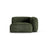 Martina Modulares Sofa Sitzelement, Rechte Seite, Sitztiefe 90 cm, aus Samt in Grün (Vogue 11), 120x120 cm von Micadoni – Bild 1
