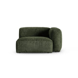 Martina Modulares Sofa Sitzelement, Rechte Seite, Sitztiefe 90 cm, aus Samt in Grün (Vogue 11), 120x120 cm von Micadoni – Bild 1