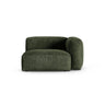 Martina Modulares Sofa Sitzelement, Rechte Seite, Sitztiefe 90 cm, aus Samt in Grün (Vogue 11), 120x120 cm von Micadoni – Bild 1