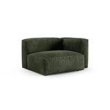 Martina Modulares Sofa Sitzelement, Rechte Seite, Sitztiefe 90 cm, aus Samt in Grün (Vogue 11), 120x120 cm von Micadoni – Bild 3