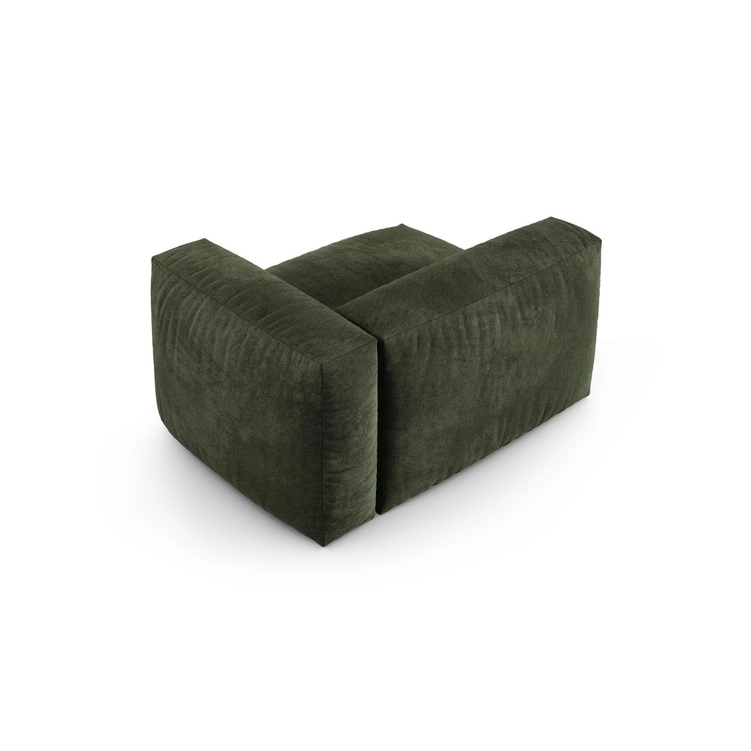 Martina Modulares Sofa Sitzelement, Rechte Seite, Sitztiefe 90 cm, aus Samt in Grün (Vogue 11), 120x120 cm von Micadoni – Bild 4