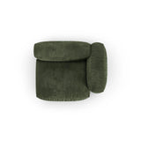 Martina Modulares Sofa Sitzelement, Rechte Seite, Sitztiefe 90 cm, aus Samt in Grün (Vogue 11), 120x120 cm von Micadoni – Bild 5