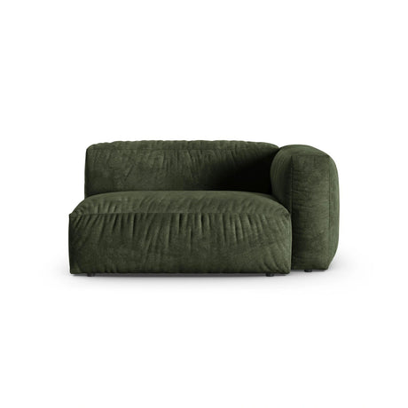 Martina Modulares Sofa Sitzelement, Rechte Seite, Sitztiefe 90 cm, aus Samt in Grün (Vogue 11), 160x120 cm von Micadoni – Bild 1