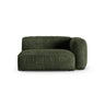 Martina Modulares Sofa Sitzelement, Rechte Seite, Sitztiefe 90 cm, aus Samt in Grün (Vogue 11), 160x120 cm von Micadoni – Bild 1