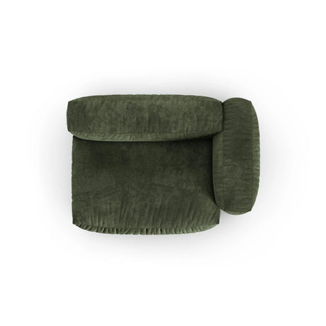 Martina Modulares Sofa Sitzelement, Rechte Seite, Sitztiefe 90 cm, aus Samt in Grün (Vogue 11), 160x120 cm von Micadoni – Bild 5