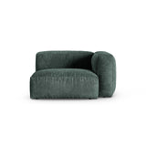 Martina Modulares Sofa Sitzelement, Rechte Seite, Sitztiefe 90 cm, aus Samt in Petrol (Vogue 12), 120x120 cm von Micadoni – Bild 1