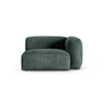 Martina Modulares Sofa Sitzelement, Rechte Seite, Sitztiefe 90 cm, aus Samt in Petrol (Vogue 12), 120x120 cm von Micadoni – Bild 1