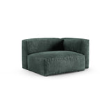 Martina Modulares Sofa Sitzelement, Rechte Seite, Sitztiefe 90 cm, aus Samt in Petrol (Vogue 12), 120x120 cm von Micadoni – Bild 3