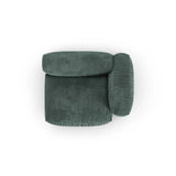 Martina Modulares Sofa Sitzelement, Rechte Seite, Sitztiefe 90 cm, aus Samt in Petrol (Vogue 12), 120x120 cm von Micadoni – Bild 5