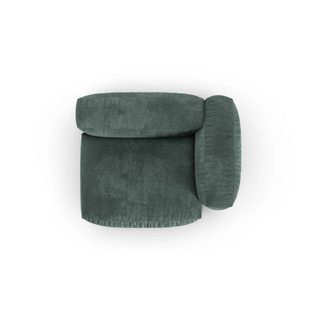 Martina Modulares Sofa Sitzelement, Rechte Seite, Sitztiefe 90 cm, aus Samt in Petrol (Vogue 12), 120x120 cm von Micadoni – Bild 5