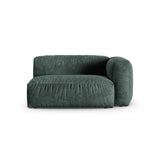 Martina Modulares Sofa Sitzelement, Rechte Seite, Sitztiefe 90 cm, aus Samt in Petrol (Vogue 12), 160x120 cm von Micadoni – Bild 1