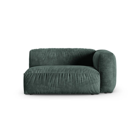 Martina Modulares Sofa Sitzelement, Rechte Seite, Sitztiefe 90 cm, aus Samt in Petrol (Vogue 12), 160x120 cm von Micadoni – Bild 1