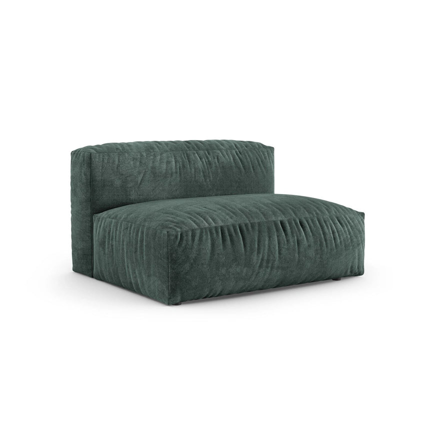 Martina Modulares Sofa Sitzelement, Rechte Seite, Sitztiefe 90 cm, aus Samt in Petrol (Vogue 12), 160x120 cm von Micadoni – Bild 3