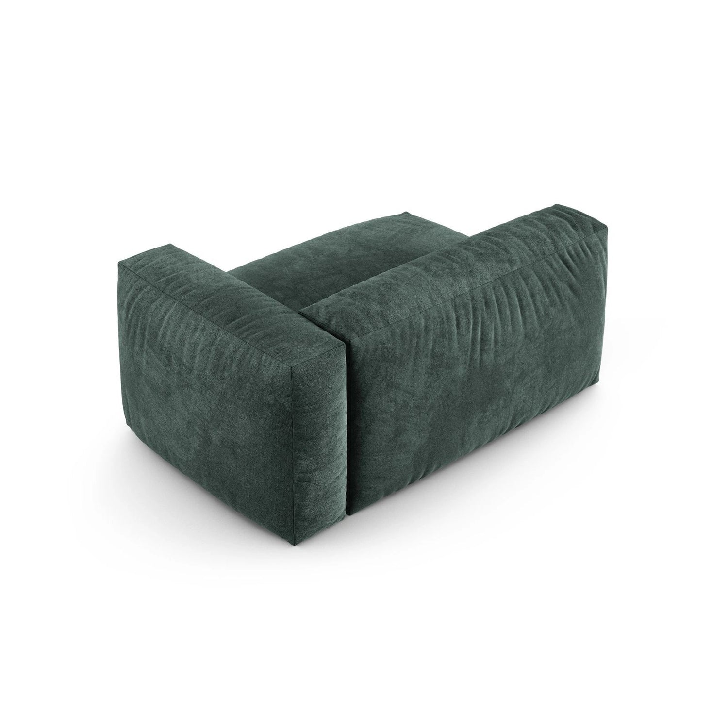 Martina Modulares Sofa Sitzelement, Rechte Seite, Sitztiefe 90 cm, aus Samt in Petrol (Vogue 12), 160x120 cm von Micadoni – Bild 4