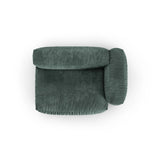 Martina Modulares Sofa Sitzelement, Rechte Seite, Sitztiefe 90 cm, aus Samt in Petrol (Vogue 12), 160x120 cm von Micadoni – Bild 5