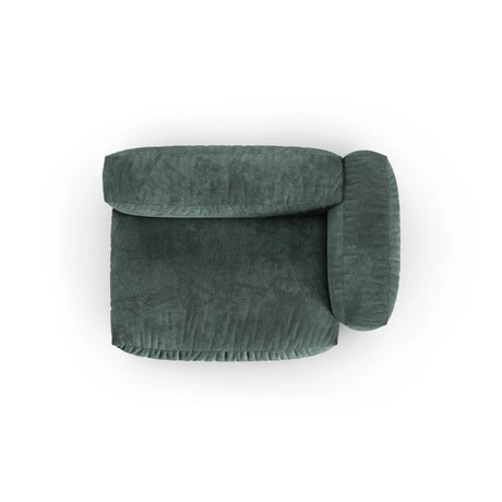 Martina Modulares Sofa Sitzelement, Rechte Seite, Sitztiefe 90 cm, aus Samt in Petrol (Vogue 12), 160x120 cm von Micadoni – Bild 5