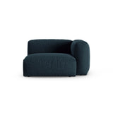Martina Modulares Sofa Sitzelement, Rechte Seite, Sitztiefe 90 cm, aus Strukturierter Stoff in Blau Jeans (Boston Ocean), 120x120 cm von Micadoni – Bild 1